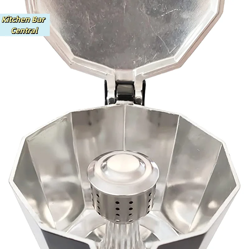 【1PC Stainless Steel Anti-Splash Valve Cover For Moka Pot Stovetop Espresso Aluminum Coffee Maker Universal Accessories】
