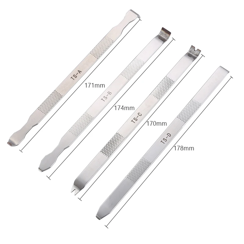 4 IN 1 Multifunctional Metal Spudger Crowbar Set for iPhone Back Glass Rear Housing Replacement Pry Opening Tool Set