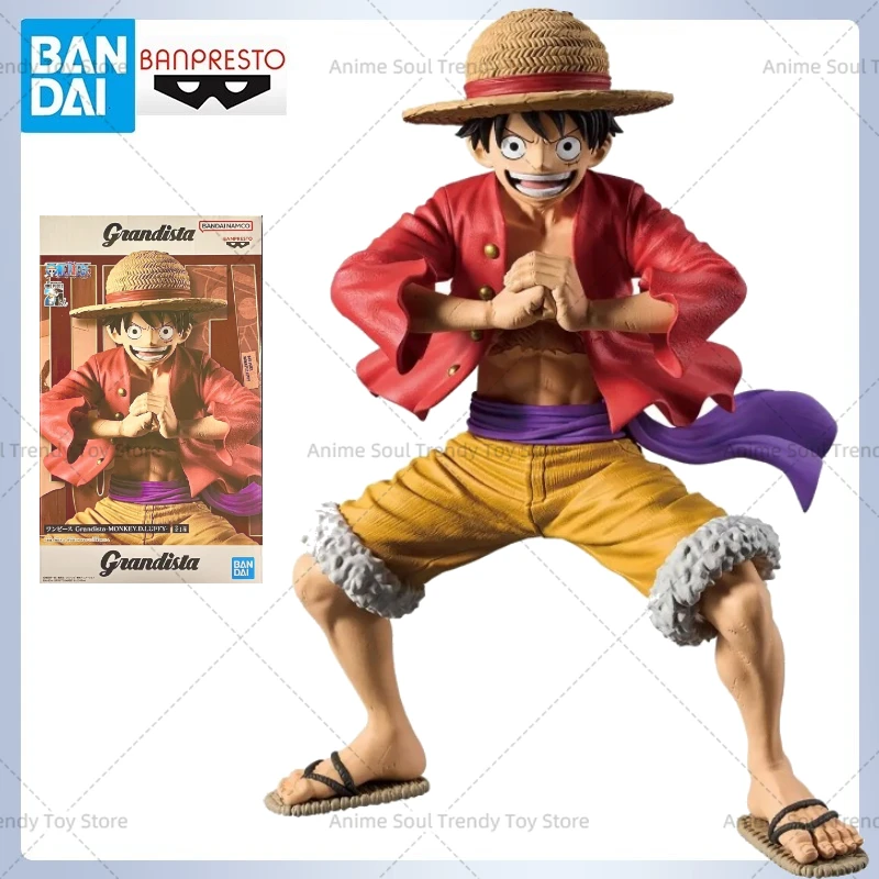 

В наличии BANPRESTO ONE PIECE Monkey D. Luffy Grandista Original BANDAI Аниме Кукла 22 СМ Фигурка Модель Игрушки ПВХ Подарки AS