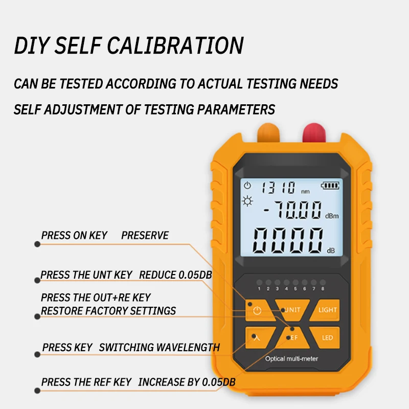 1 PC Optical Power Meter Red Light All In One Machine Red Light Fiber Optic Pen Mini Light Attenuation Tester Ceramic Core