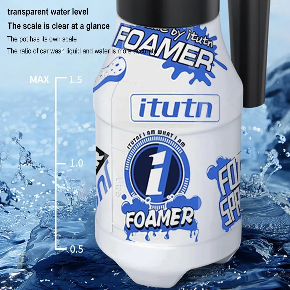 1.5L Electric Foam Sprayer Multi Hand Pump Foam Sprayer 2600mAh Lithium Battery Foam Lance 1h Endurance Car Wash Towel Foam Wash