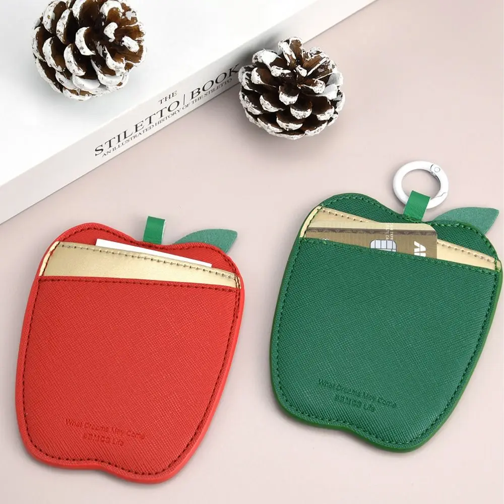 Multifunctional Creative Fruit Card Holder Lovely PU Leather Work Card Case Portable Cute Leather Card Sleeve Nurse