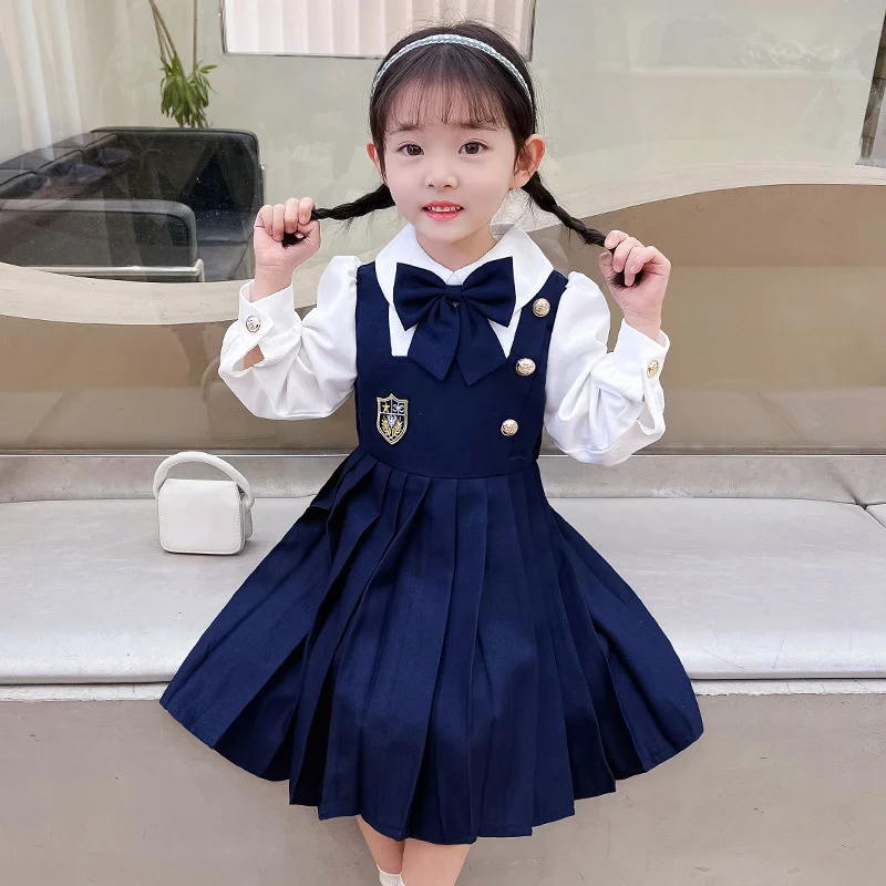 

Girls' dress 2022 autumn new children's dress children's JK college style holiday two foreign girls' princess skirt