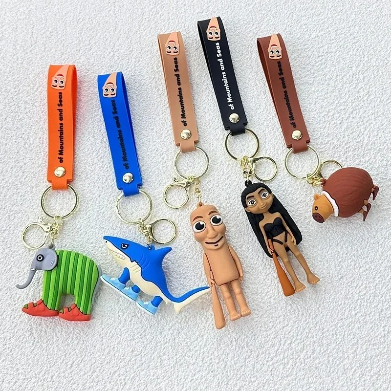 New Italian Brainrot Cartoon Keyring Tung Tung Tung Sahur Car Keychain Funny Anime Cute Key Matching Backpack Charm for Besties