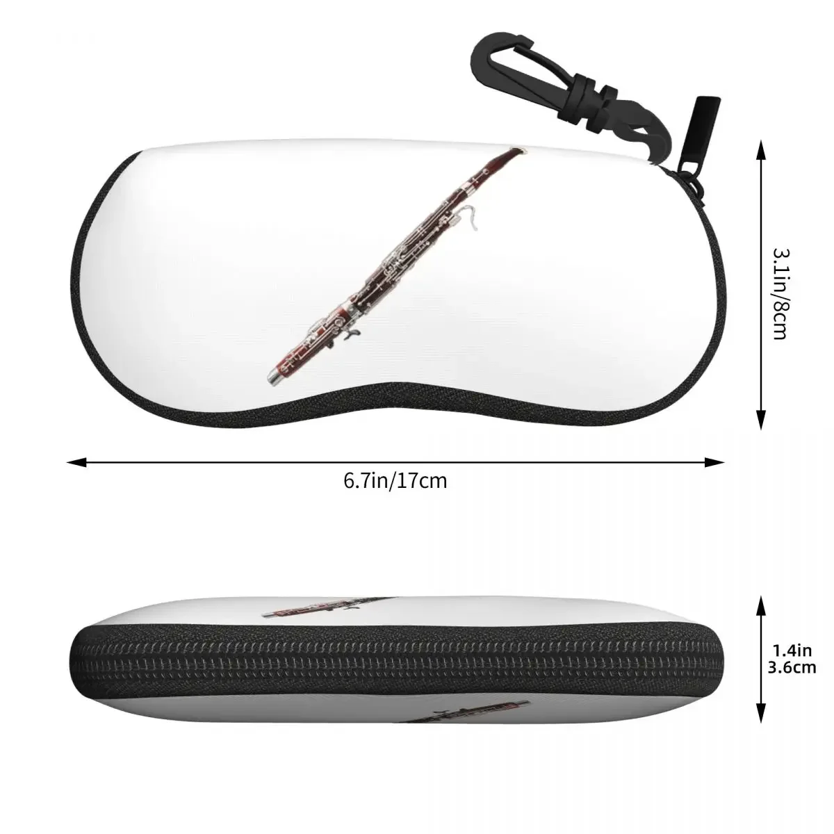 Bassoon Instrument Black Socks Shell Glasses Case Protective Sunglasses Box Women Men Soft Eyeglasses Bag Pouch
