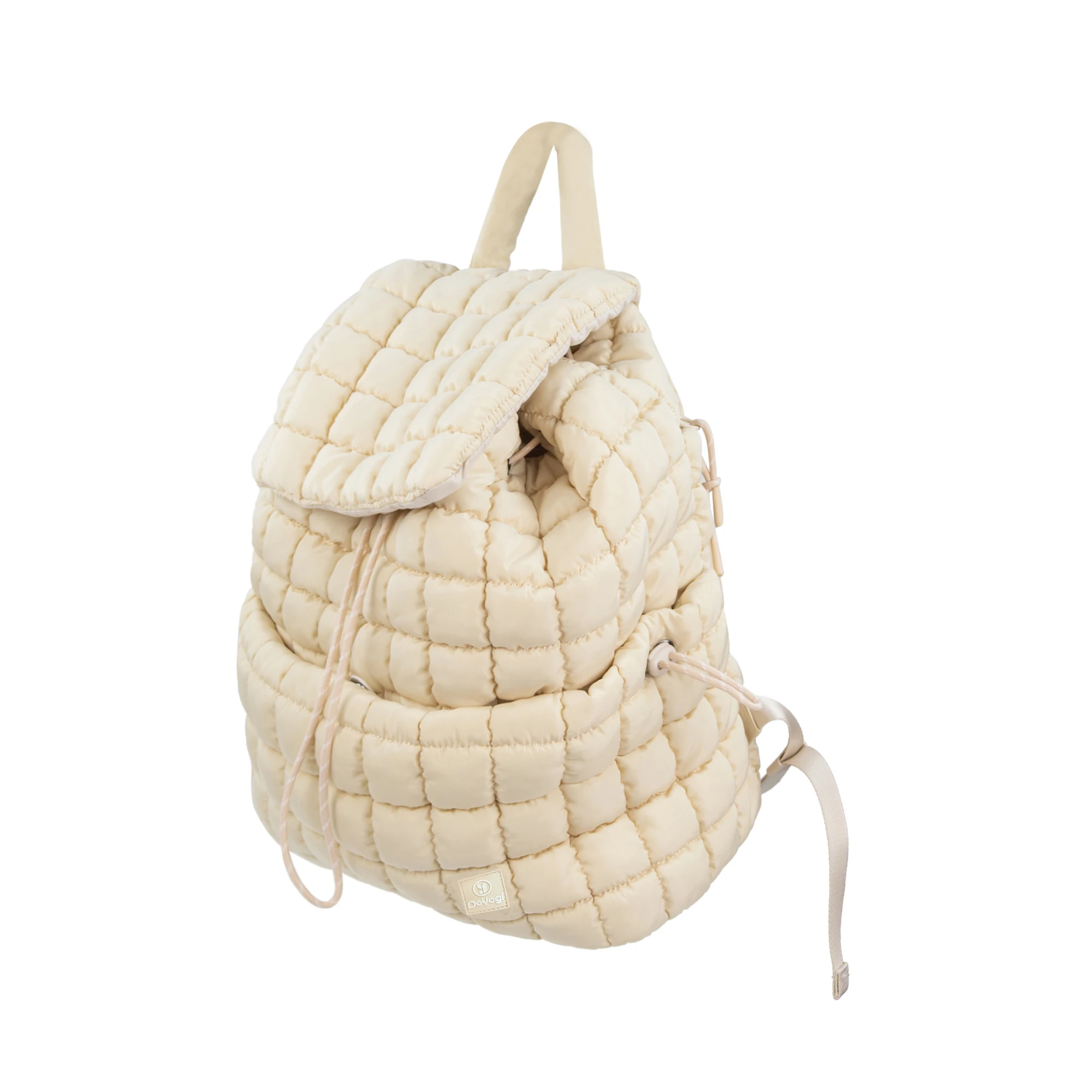 Quilted Puffer Backpack for Women, Lightweight Soft Pack Drawstring Backpack Trendy Puffy Padding Travel Bag for Casual Daypack