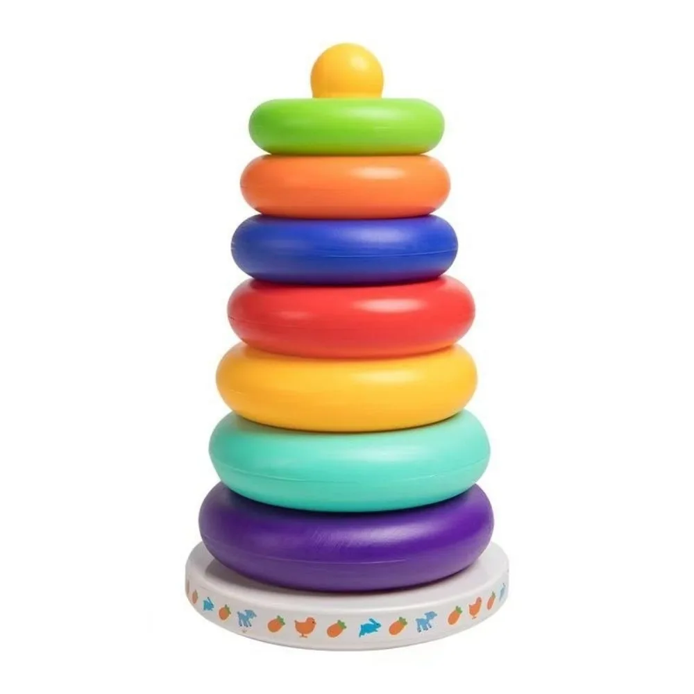 ABS Learning Stacking Ring Stackable Round Corner Stackable Ring Early Education Sensory Learning Color Cognitive