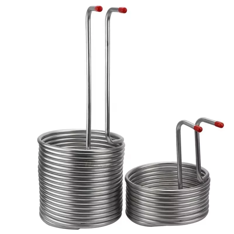 Stainless Steel Wort Chiller Beer Cooling Coils Beer Cooling Pipes Immersion Cooling Tube for Home Ice Bath Brewing Tubing Coil