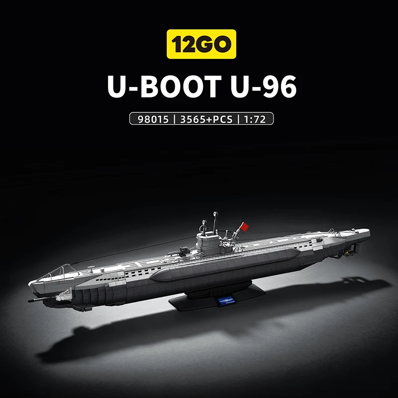 12go Bausteine Neu 98015 Deutsches U-Boot U-96 Montagemodell Spielzeug Tischdekoration Hot Edition