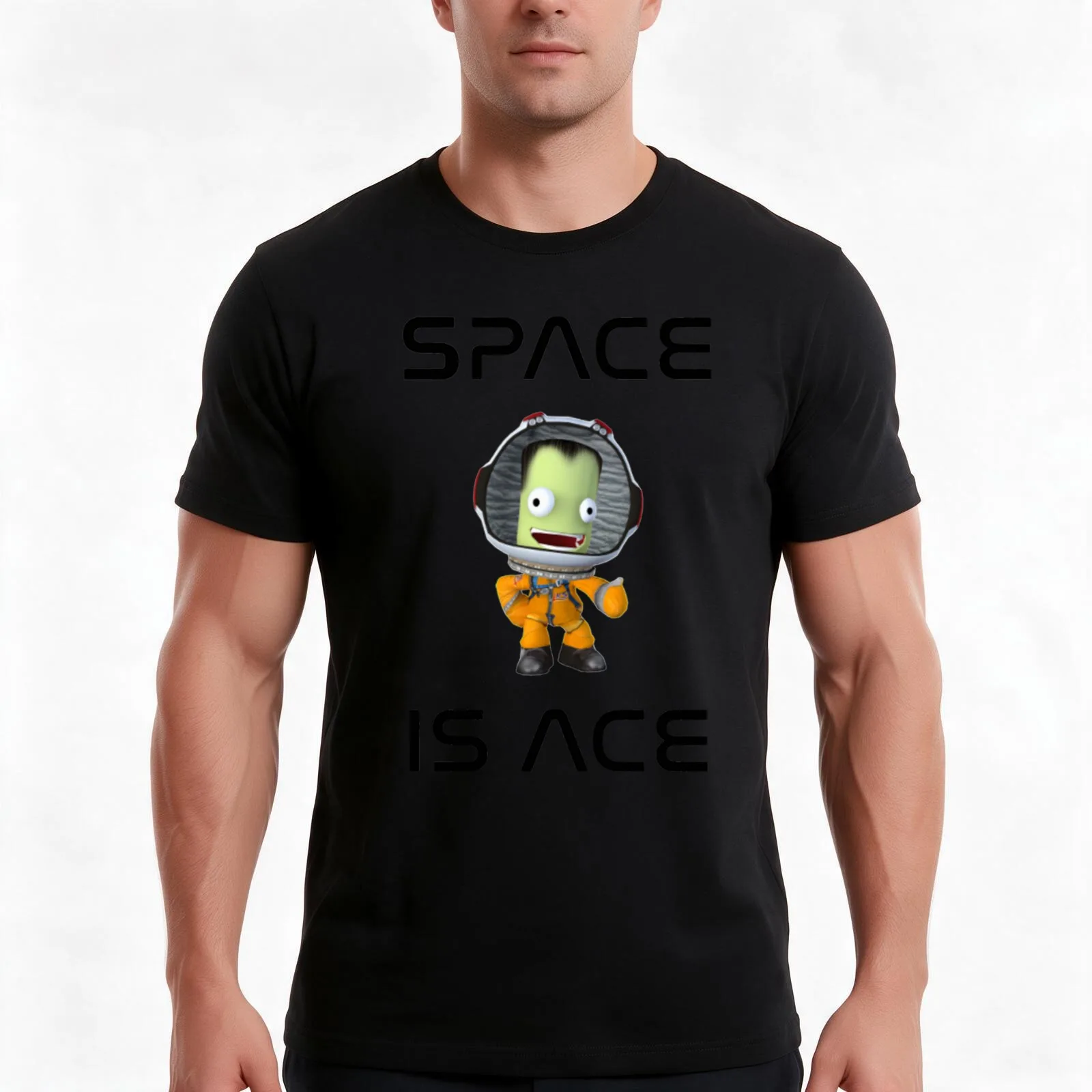 Space is ACE  Kerbal space program  Kerbals  kids cartoon T-Shirt Summer Casual Cotton Tee Oversized Streetwear Tops