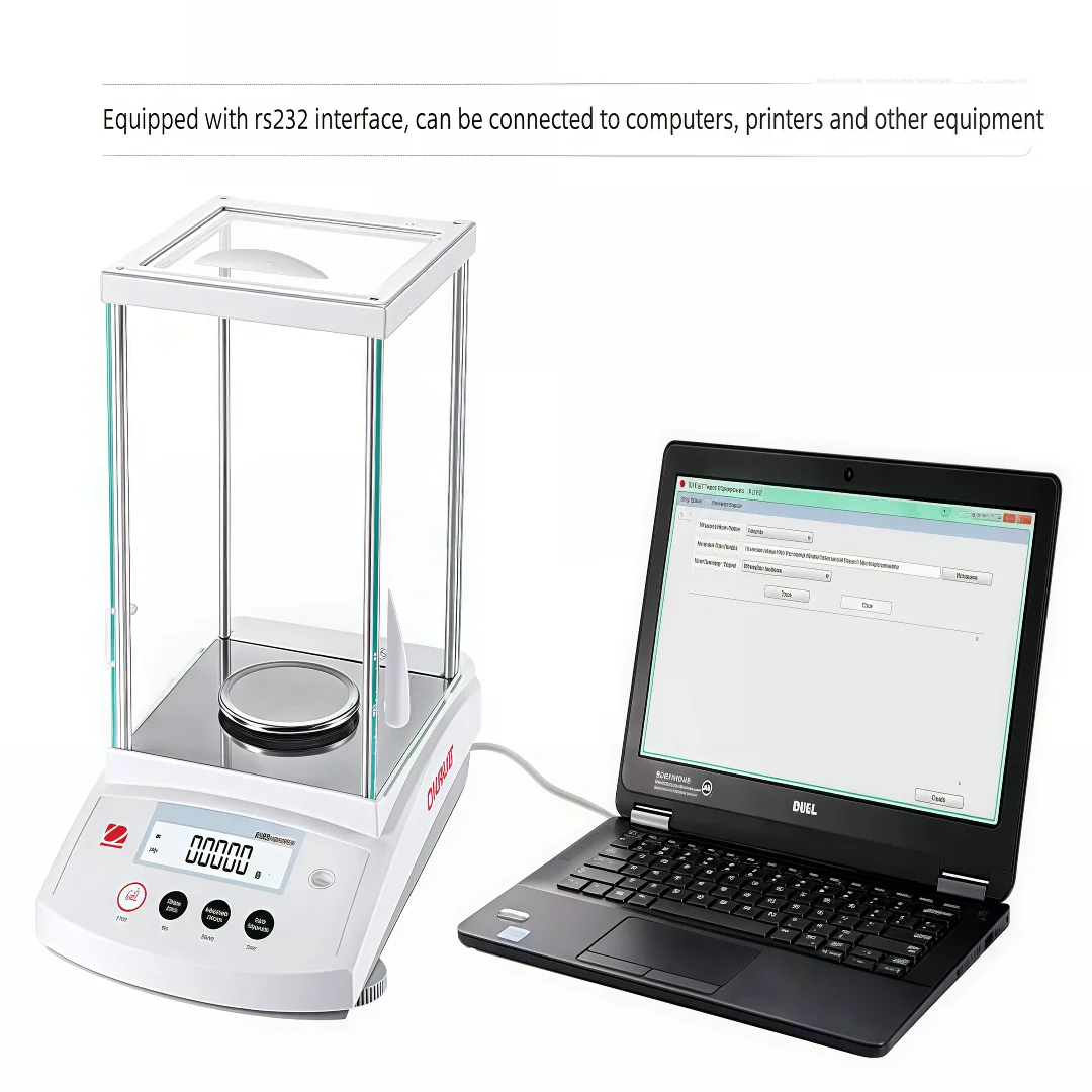 Balança analítica de alta precisão OHAUS PX85ZH - Precisão ultrafina de 0,01 mg (painel chinês)