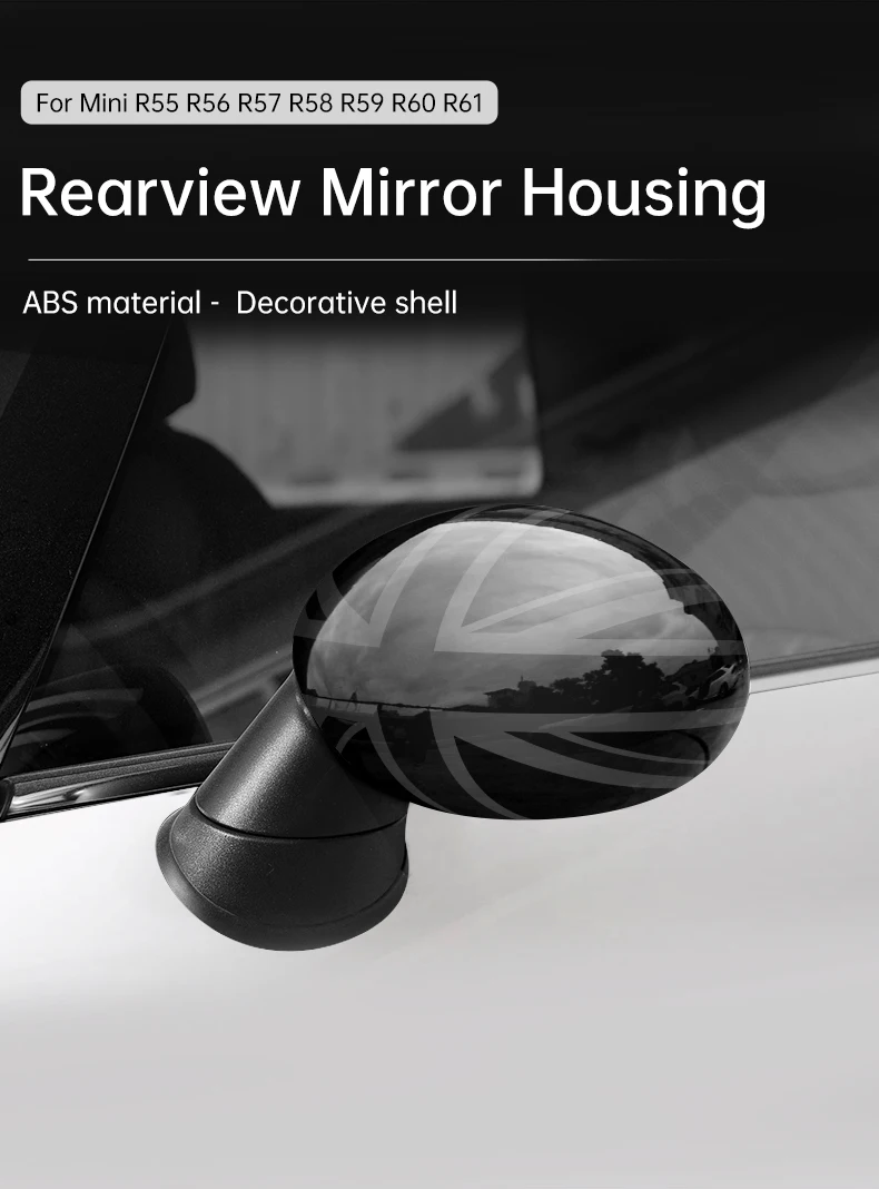 Auto Rückspiegel Gehäuse Shell Für Mini Cooper R55 R56 R57 R58 R59 R60 R61 ABS Auto Spiegel Außen Dekorative Zubehör – Detail 4
