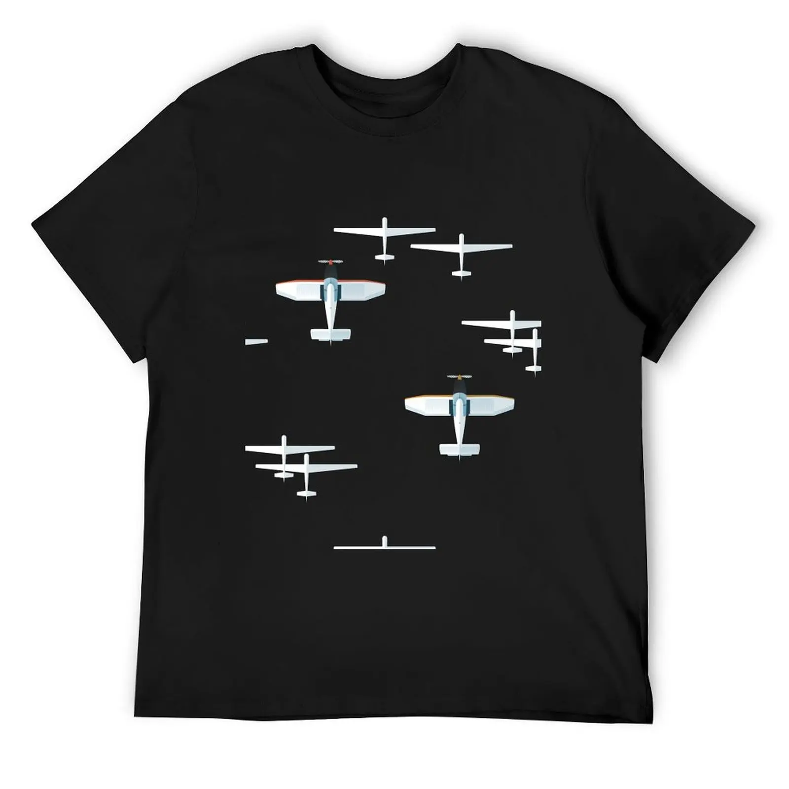 

Robin airplanes and gliders fly in the sky. Serene and cute pattern. T-Shirt cute tops street wear mens t shirts