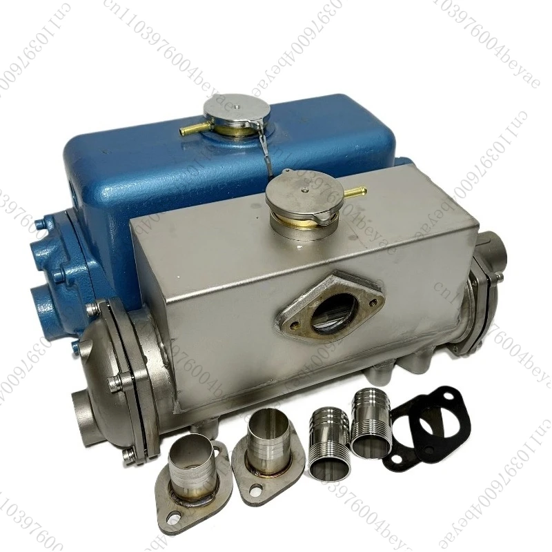 Fresh water heat exchanger, cast iron 304 stainless steel heat exchange cooler, pure copper core seawater and fresh water tank