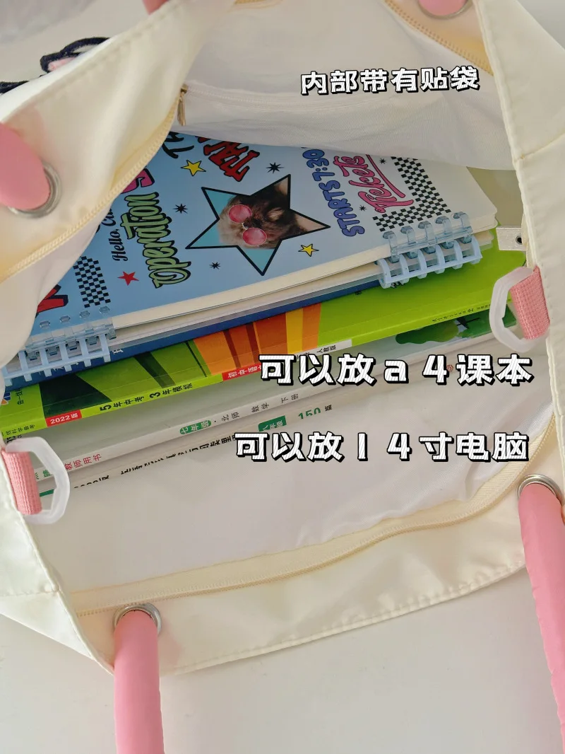 2024 New Hellos Kittys Large Capacity Girly Heart Shoulder Bag Girls Handbag Fashion Crossbody Bag Travel Commuter Handbag Bags