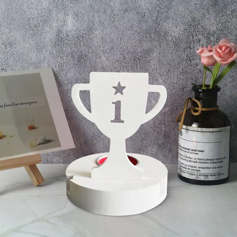 Trophy Resin Mold Silicone Tray Molds Sugar Art Epoxy Casting Molds Trophy Shaped Tray Design Versatile Epoxy Resin Casting Mold