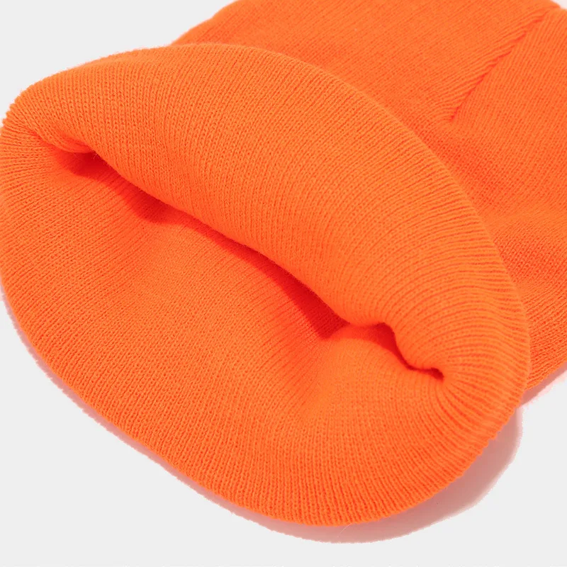 Neue Halloween Kürbis Imp bestickte orange Strick mütze Männer Frauen schrullige Wolle Pullover Mütze Mode Hip-Hop-Mütze heiß – Detail 13