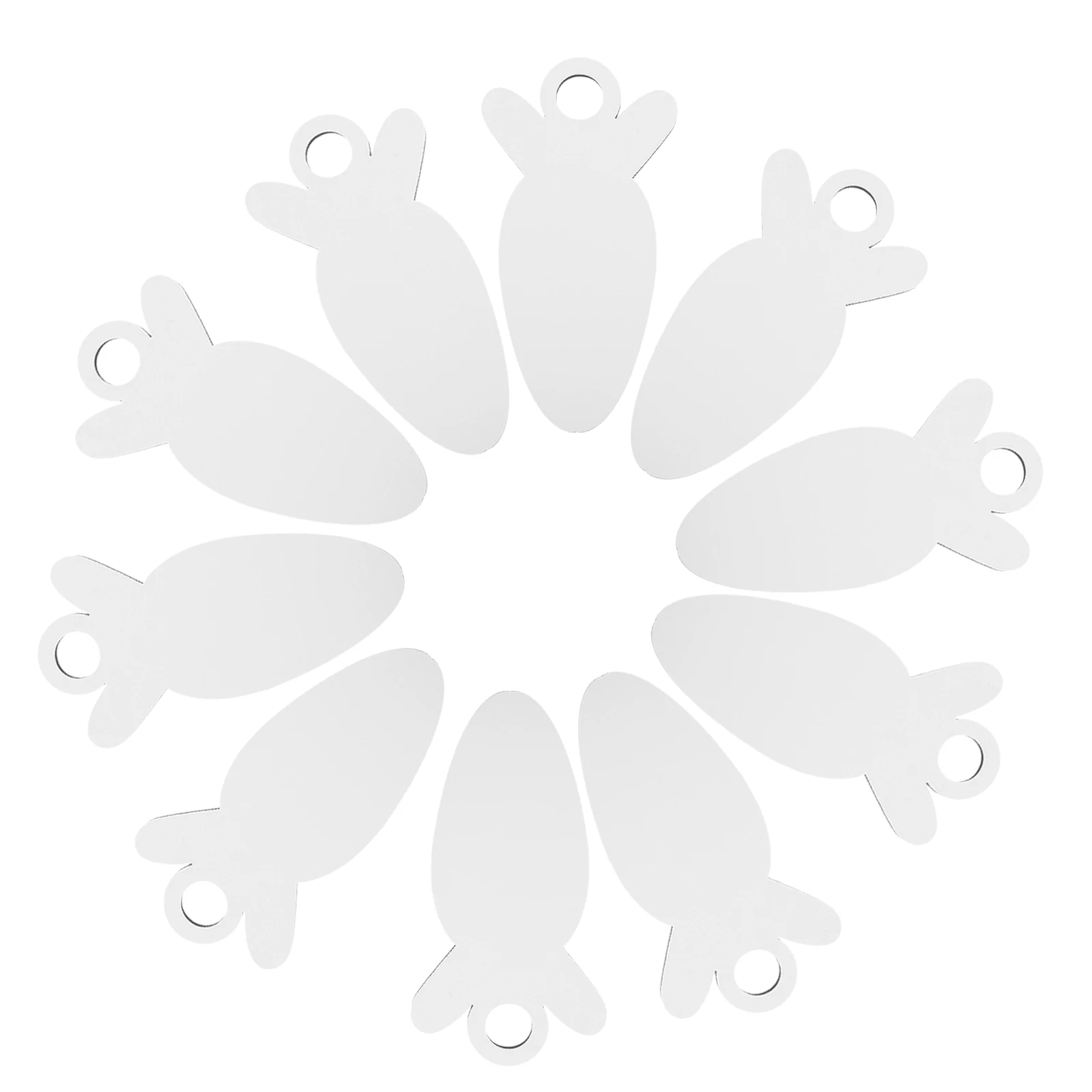 

10 Pcs Key Radish Shaped Nameplate Decoration Chain Sublimation Blanks UV Acrylic