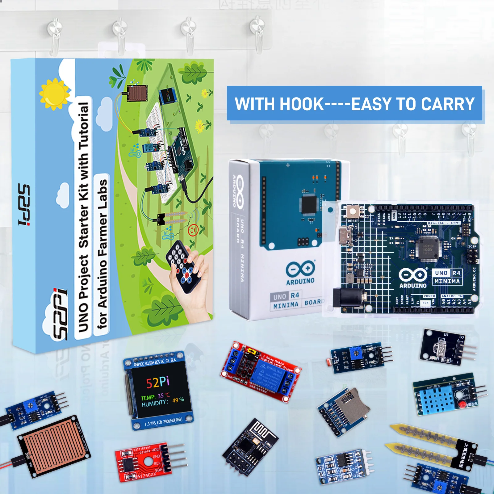 GeeekPi Arduino UNO Project  Starter Kit with Tutorial for Arduino Farmer Labs Smart Farming Kit for Arduino UNO R4 Minima