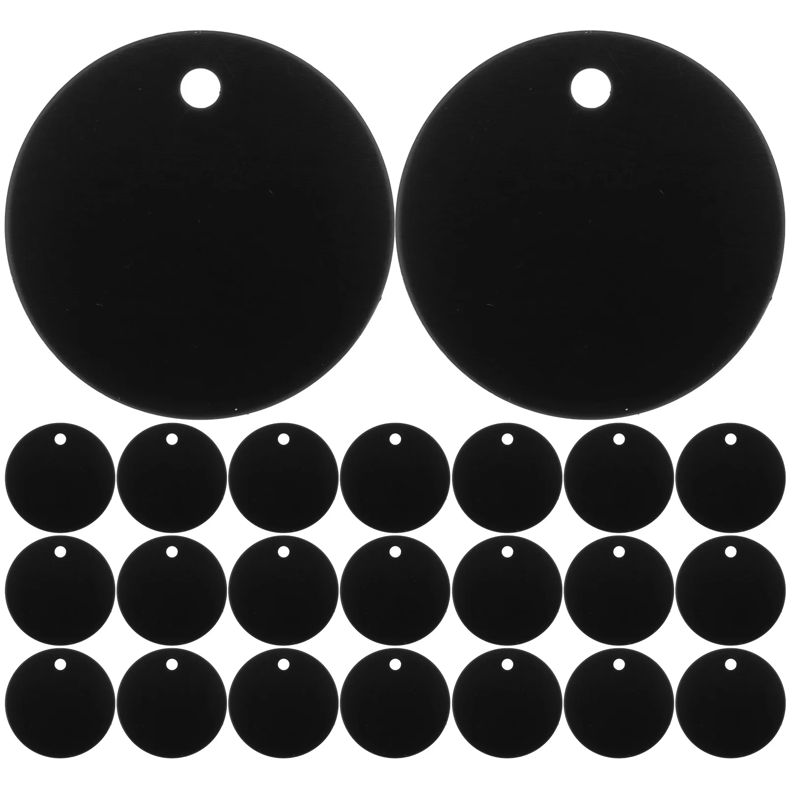 

25 Pcs Aluminum Alloy Hanging Tags Durable Anti Rust Pet ID Blank Labels for DIY Dog Cat Name Tags Jewelry Accessories Round