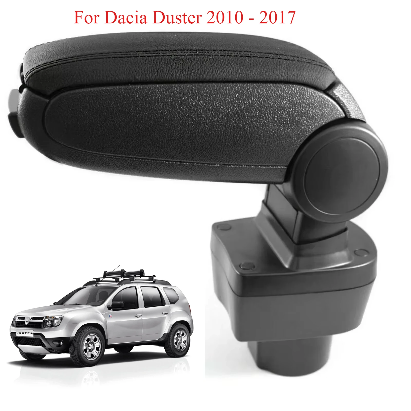 

For Dacia Duster 2010 - 2017 Armrest Arm rest Center Console Box Black Leather Original Fit LHD Car Interior Accessories