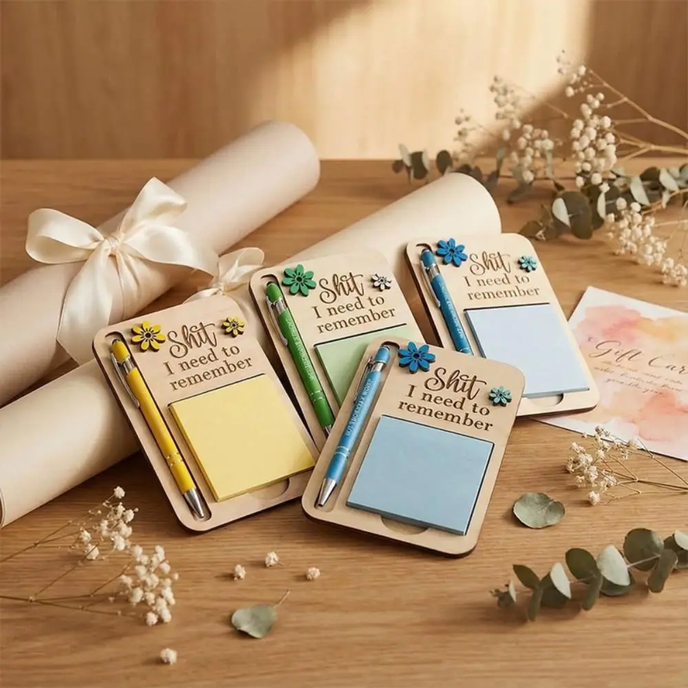 

Paper Thickness Sticky Note Holder Not Easily Damaged Strong Viscosity Wooden Memo Clip Memo Pads Creative Stationery
