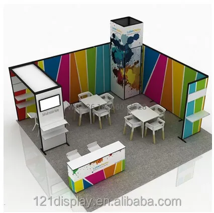 Cabine de exposição modular econômica, faça você mesmo, 20x20, comercial, grande cabine de exibição, pequena cabine de exposição de canto