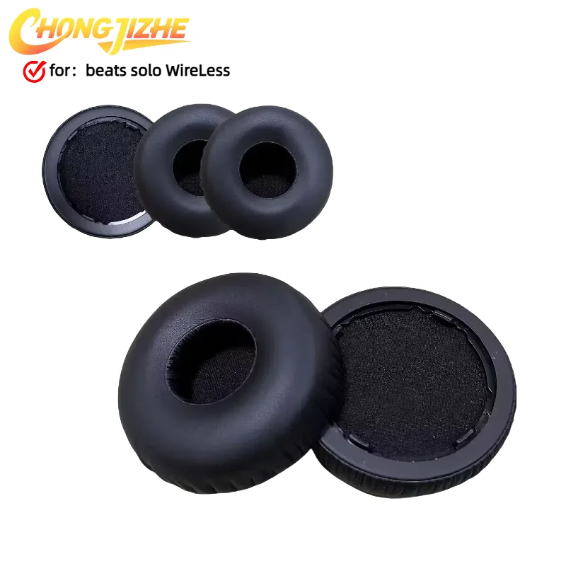 

CHONGJIZHE 1 Pair Replacement memory foam Ear Pads With buckle Pillow Cushion Cover For beats solo WireLess Headset