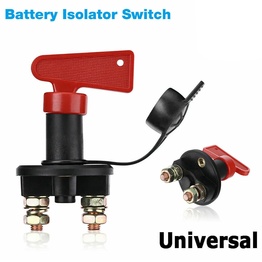 Universal Battery Disconnect Isolator 12V Power Kill Cut-off Rotary Battery Knob Switch for Auto Truck Boat for Vehicle Car Van