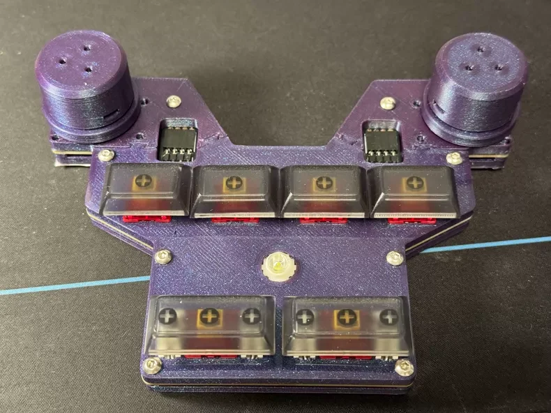 Compact 3D Printed SDVX Mini Controller with Hall Knobs, Magnetic Switches, 1000Hz Return Rate & RGB Light Effects