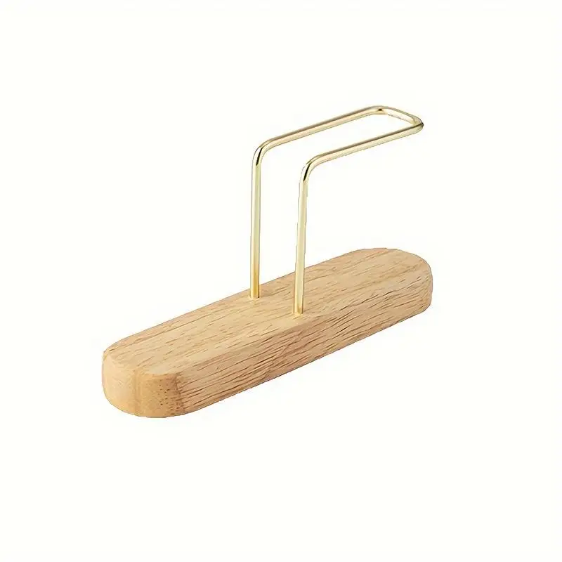 ㈅1Pcs Wooden Business Card Display Stand Wood Business Card Holder For Desk Postcard Holder Office Home Desktop Accessories
