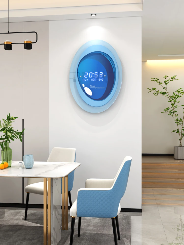 Perpetual calendar 2022 new electronic clock hanging wall living room wall clock simple modern home fashion creative clock