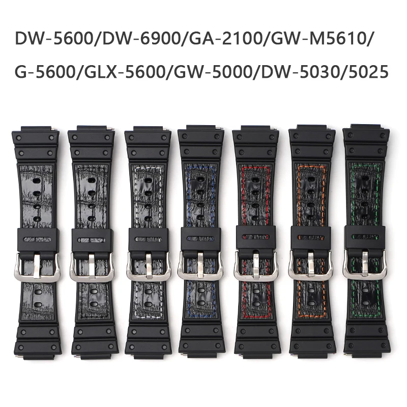 TPU Rubber Strap for Casio G-Shock GA-2100 DW-5600 GW-M5610 5000 DW-6900 G-5600 Quick Release Resin Silicone Watch Band 16mm