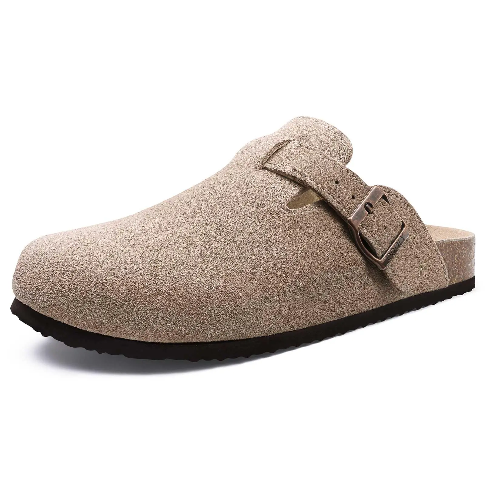 Crestar-Mules sabots en liège pour femmes, pantoufles, chaussures Muller avec support d'arc, semelle souple, toboggans de plage en daim, haute qualité, mode