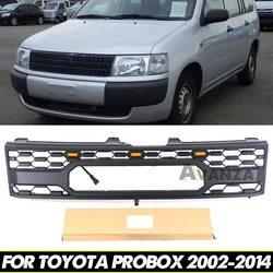 Front Grill W/Light Fit For Toyota Probox 2002-2014 Matte Black Grille