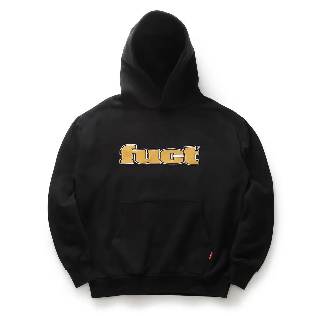 FUCT-Sweat à capuche surdimensionné à manches longues pour hommes, Sweat à capuche décontracté, Survêtement de haute qualité, Streetwear Harajuku, Nouvelle mode, Y2K