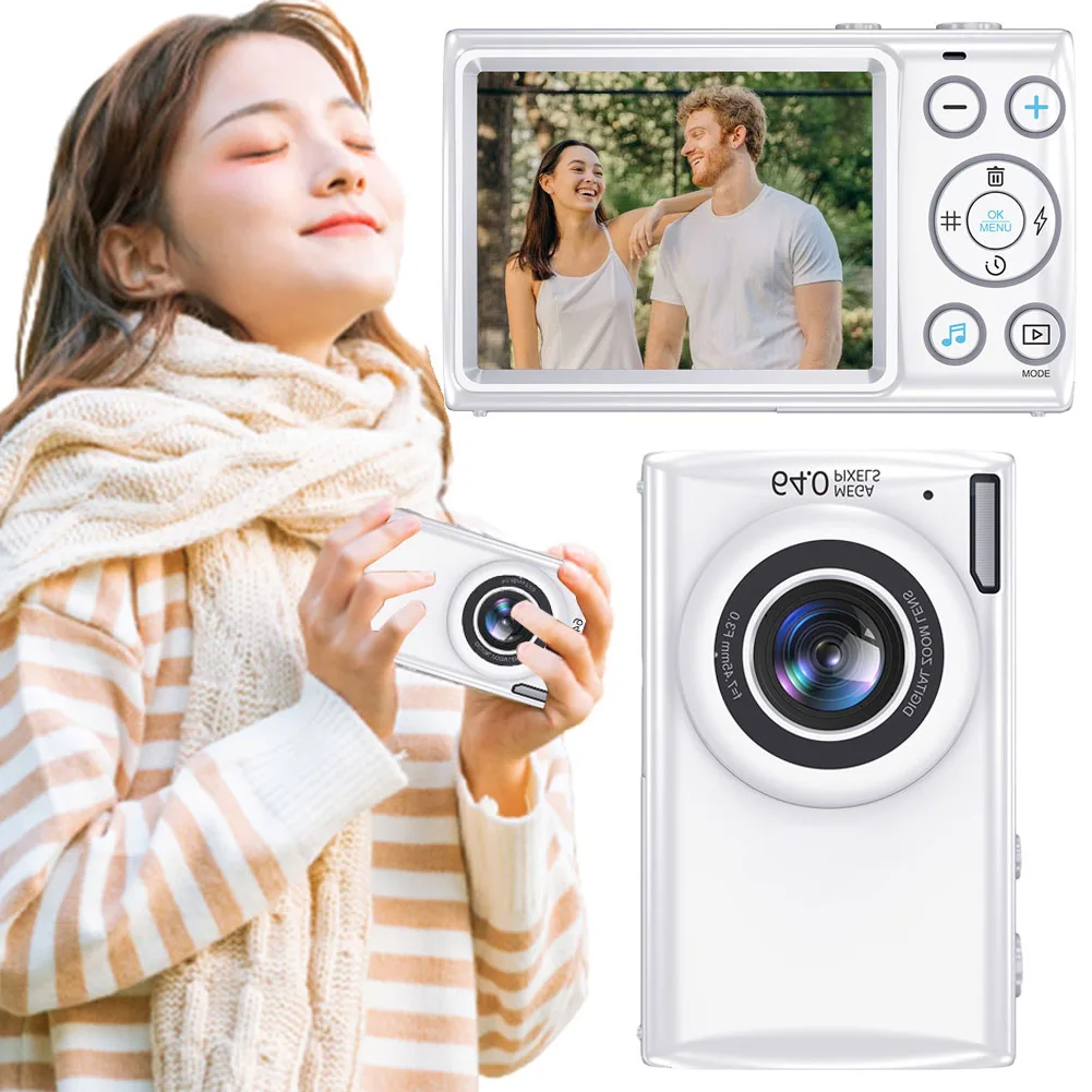 

4K Digital Camera Video Camera 18X Digital Zoom 64MP Compact Cameras Autofocus Point Shoot Camera for Teens Boys Girls