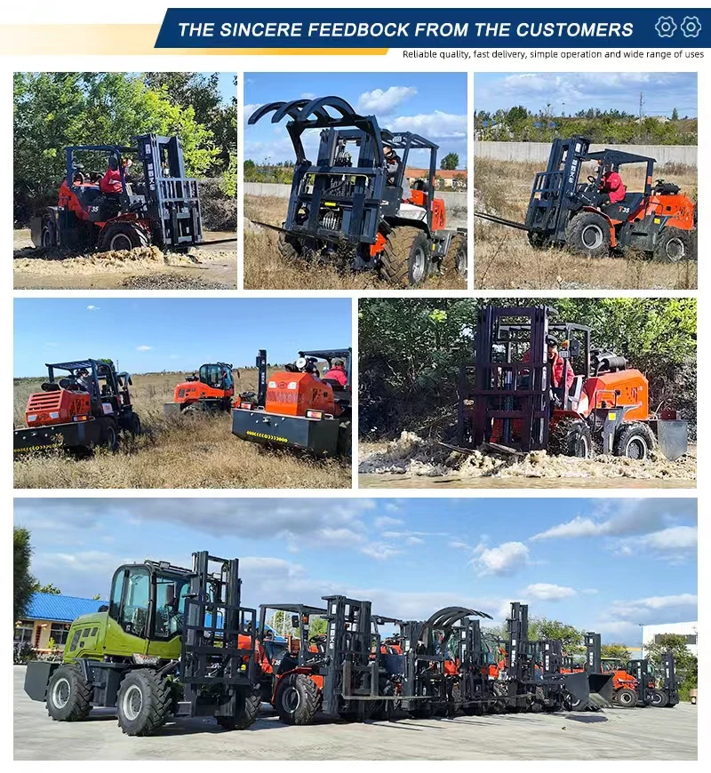 Maßgeschneiderter 2t Offroad-Gabelstapler | 4WD Diesel 2000kg Lift | Für den Bauernhof | Schneller Versand – Detail 7
