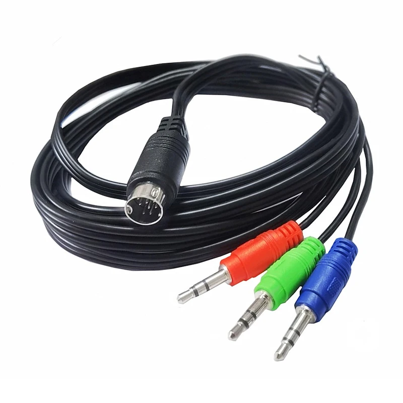 

NCHTEK 1.8M MINI DIN 9Pin Male to 3*3.5mm Audio Connector Cable For Audio Receivers, Monitoring Equipment etc./1PCS
