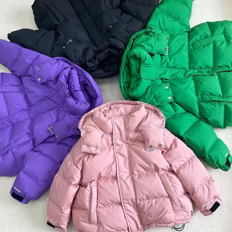 2023 Baby Girls Boys Winter Warm Coats Hooded Cotton Padded Thicken OverCoats Kids Birthday Casual Clothes Children Outfits