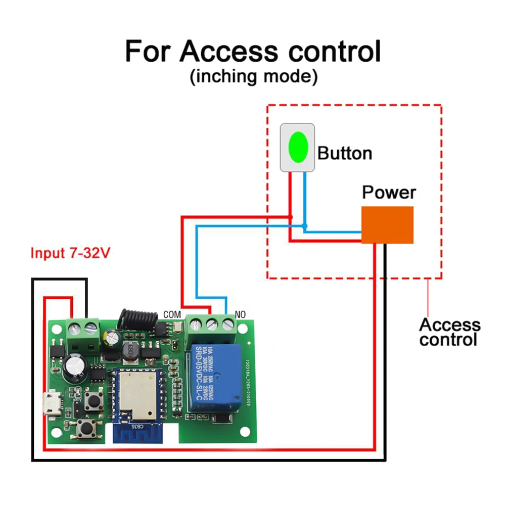 

B68A 12V Wifi Relay Tuya Smart Life App Switch Module Remote-Timer Self-Locking Work With Google Home 2 Way Control