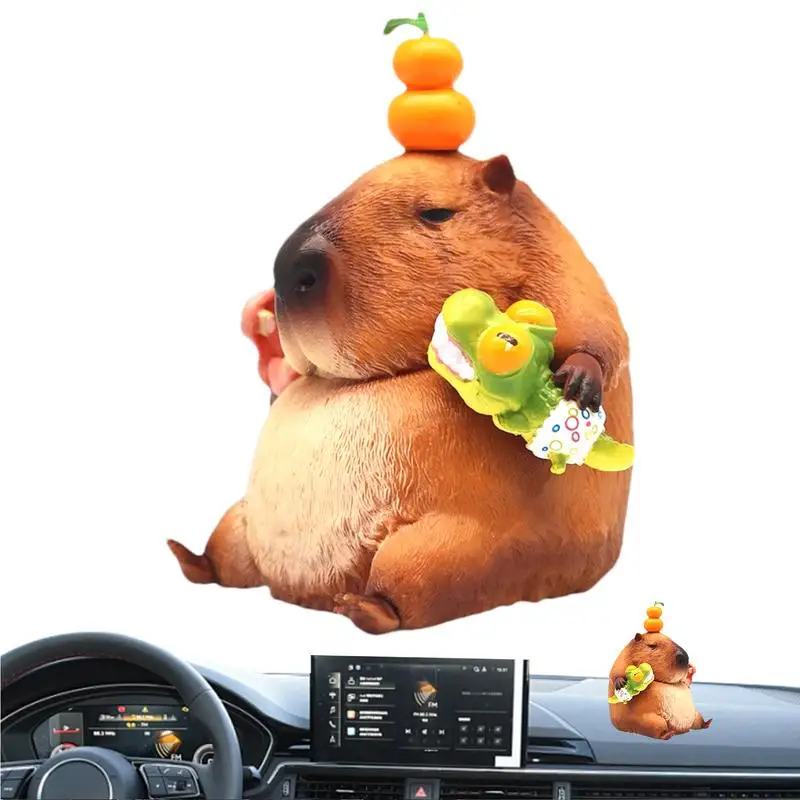 Capybara Figure Party Birthday Decorations Statue Ornament PVC Hand Painted Model Toy Craft Statue Ornament For Kids Car