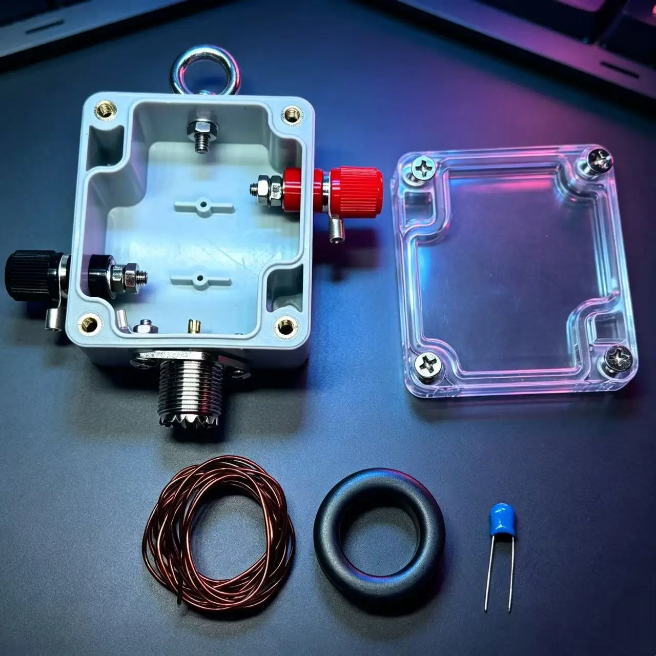 ATR‑BL HF Balun DIY Kit Balanced‑Unbalanced Converter Transparent Waterproof Case 1.2m Enameled Wire for HAM Radio