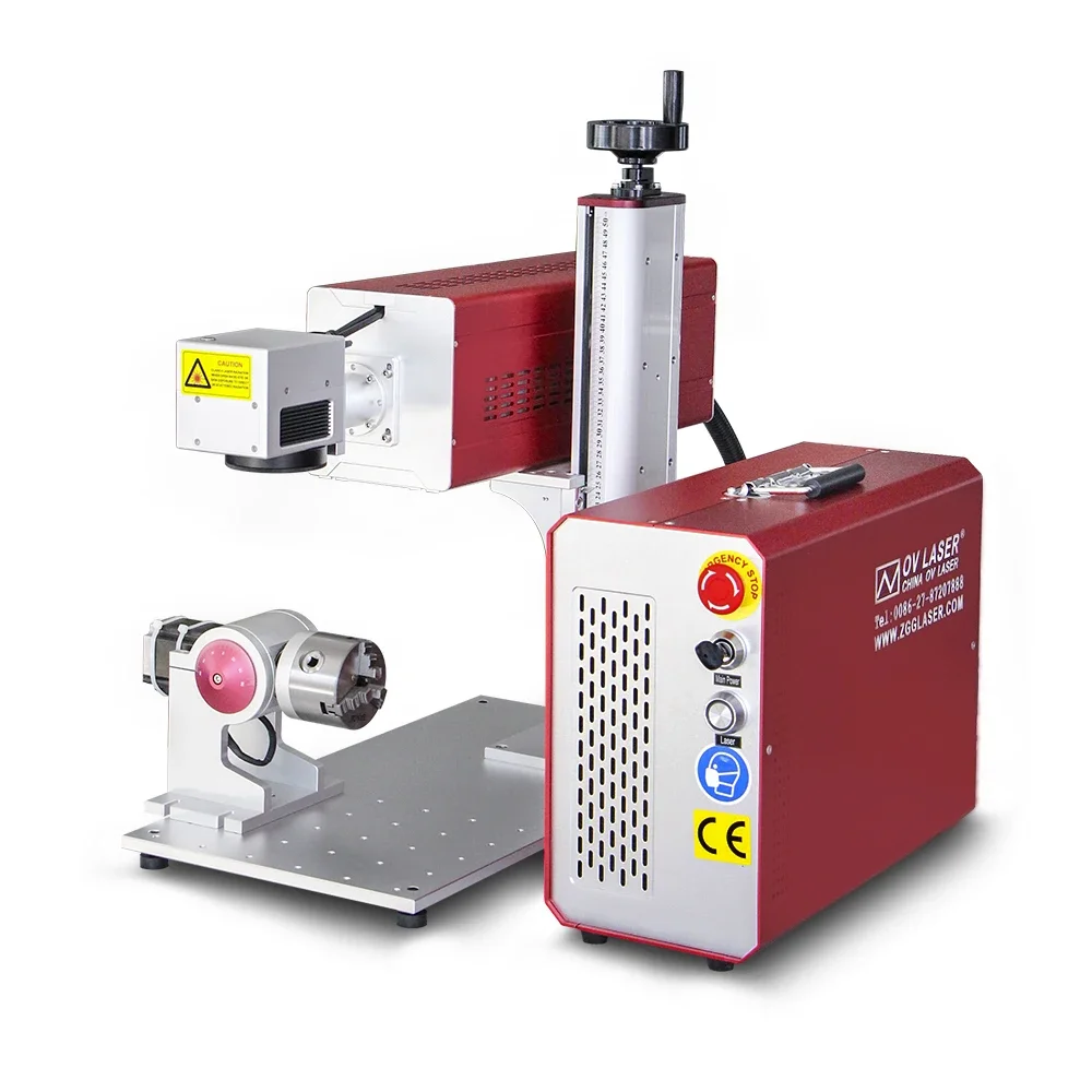 Auto Focus 30W 60W CO2 Laser Engraving Machine Galvo   Engraver with Davi Synrad Coherent RF Tube