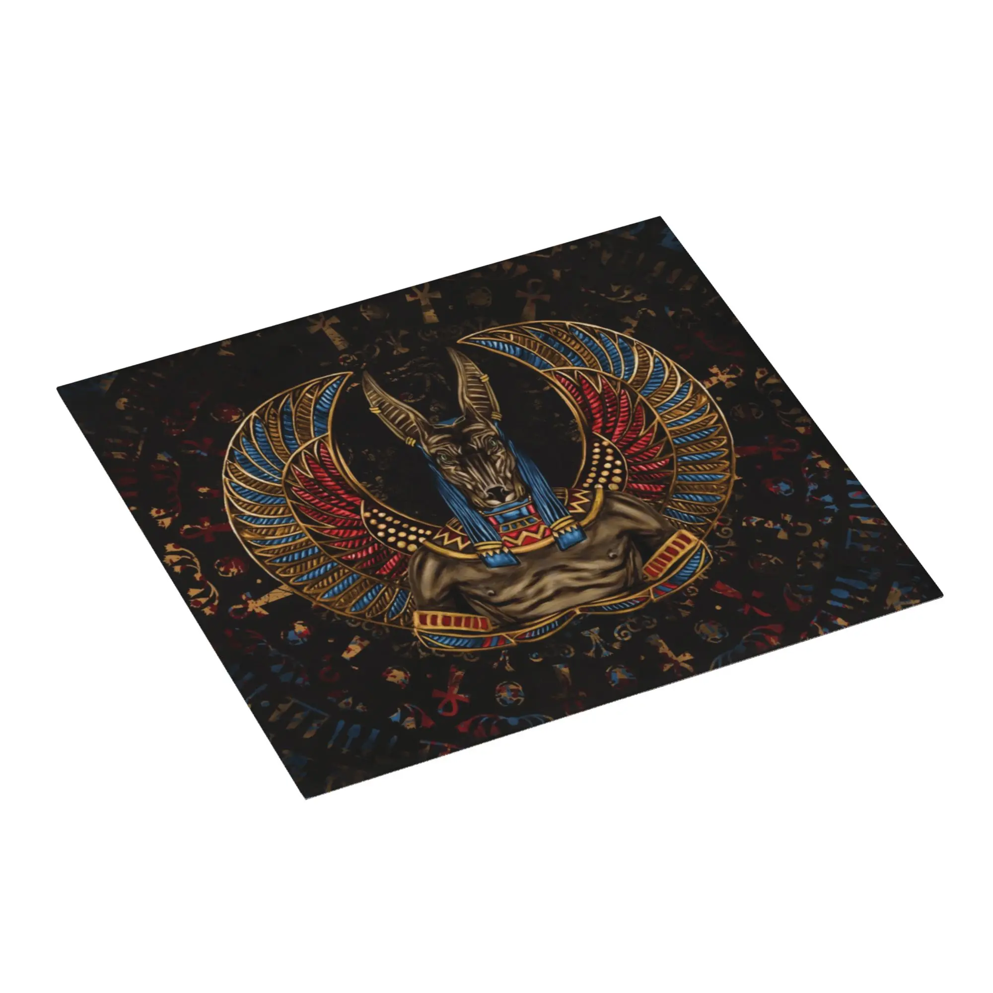 Drying Mat For Kitchen Hieroglyphs Anubis Barware Tableware Oil Proof Reusable Egyptian God Washable Kitchen Sink Drying Pad