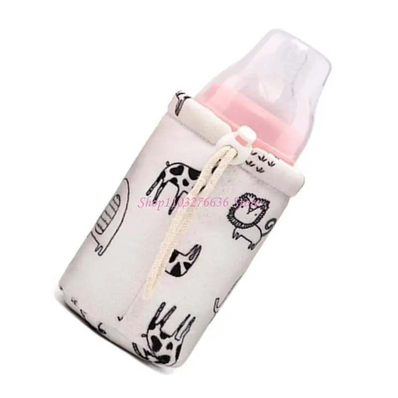 R6FD Baby Feeding Bottle Holder Portable Baby Bottle Bag Milk Bottle Warmer Insulation Bag Keep Milk Warm Bottle Thermal Bag