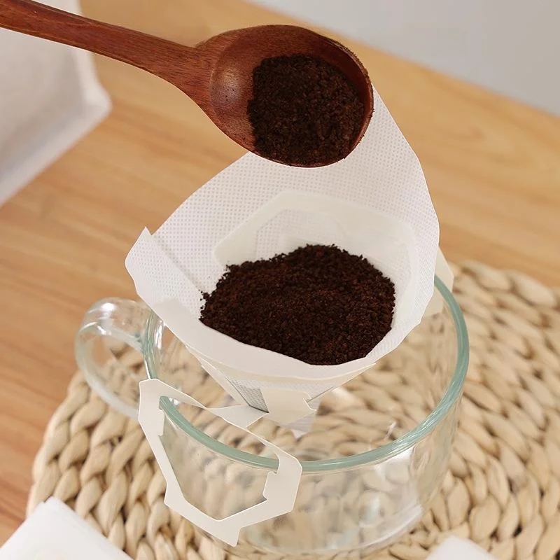 Thickened V-Shape Coffee Filter Bag Ear Hanging Drip Filter Style Hand-Poured Cone Shaped Food Grade Filter Paper Disposable - view 4