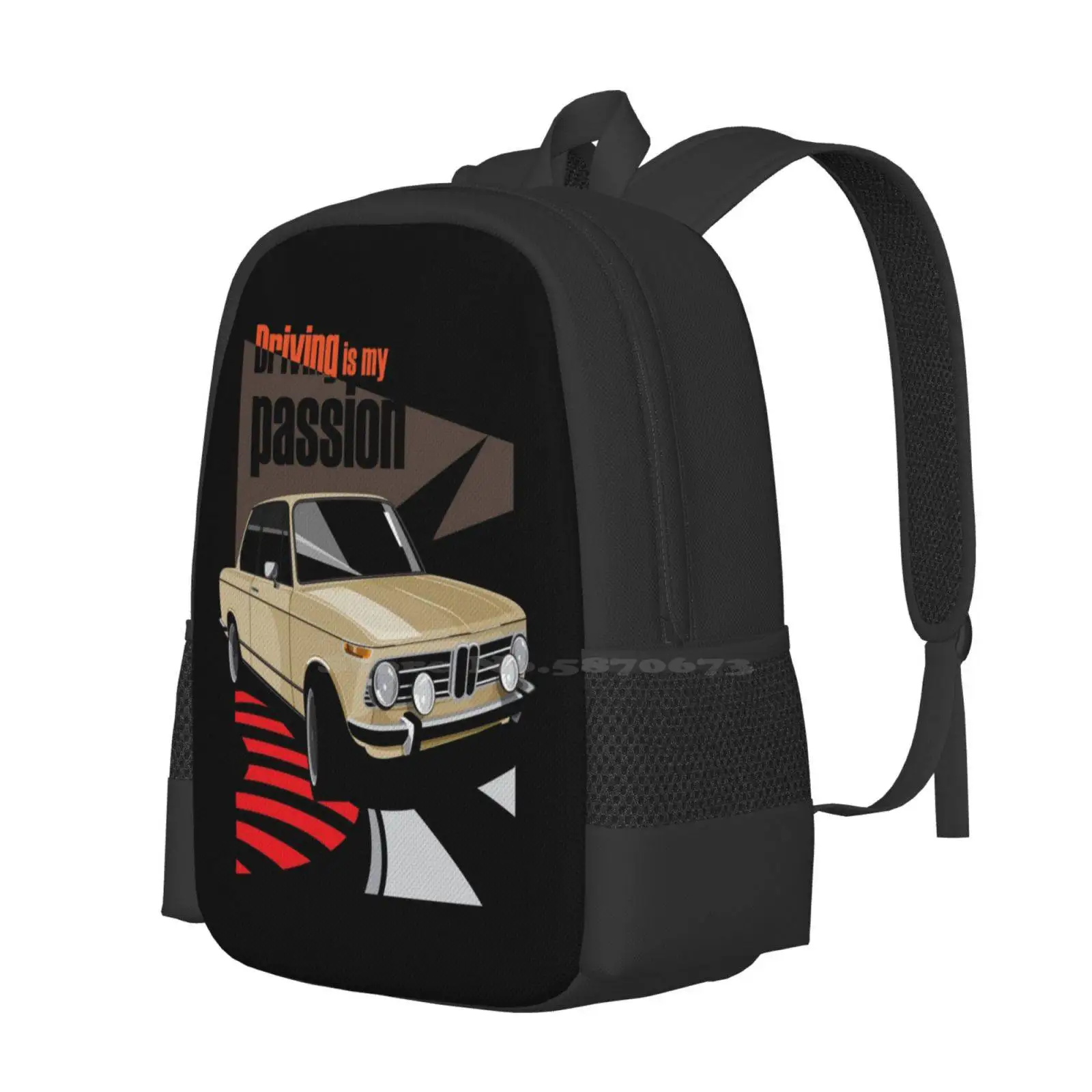 2002 Tii Driving Is My Passion Hot Sale Schoolbag Backpack Fashion Bags Driving Classic Car 2002 Tii Turbo Race Car Touring Car