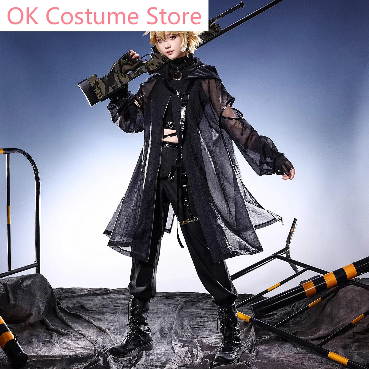 Genshin Impact Aether Lumine Sniper Killer Game Suit Gorgeous Cosplay Costume Halloween Carnival Party Role Play Outfit