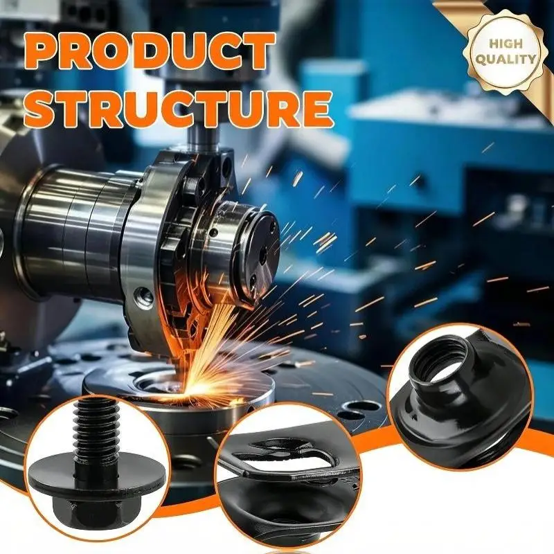 M6 Car Body Screw Bolt With U Type Spring Clip Nut Fastener Kit Auto Replacement Repair Hardware Accessories